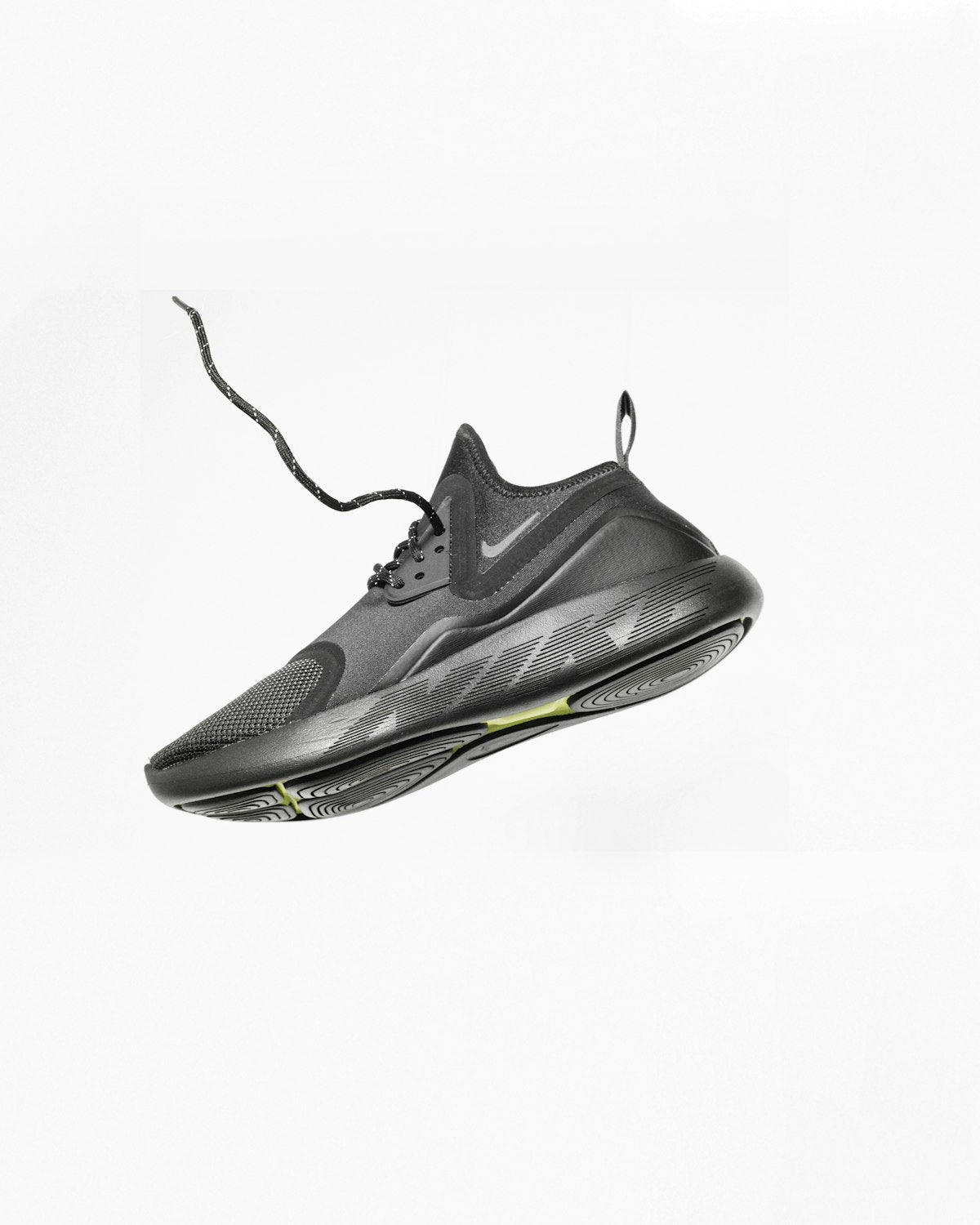 Grey mesh running shoe