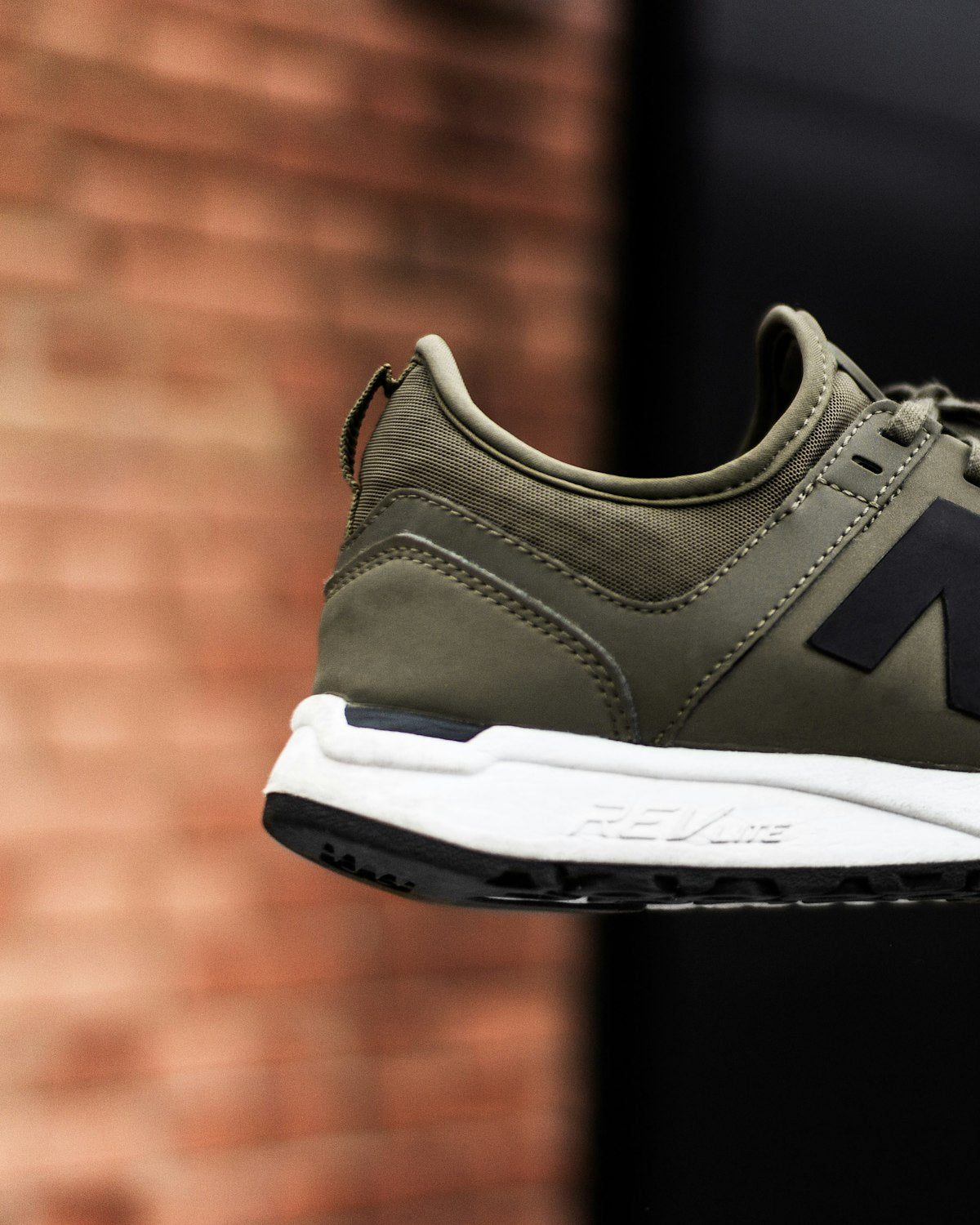 Black and white New Balance low-top sneaker